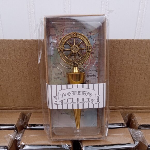 28 Pack Rudder Wine Bottle Stoppers Compass Nautical Reusable Party Favors Corks - Picture 3 of 9